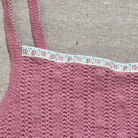 Liz Claiborne Lizwear | Vintage Bubblegum Pink Knit Tank | Petite P - Picture 3 of 6